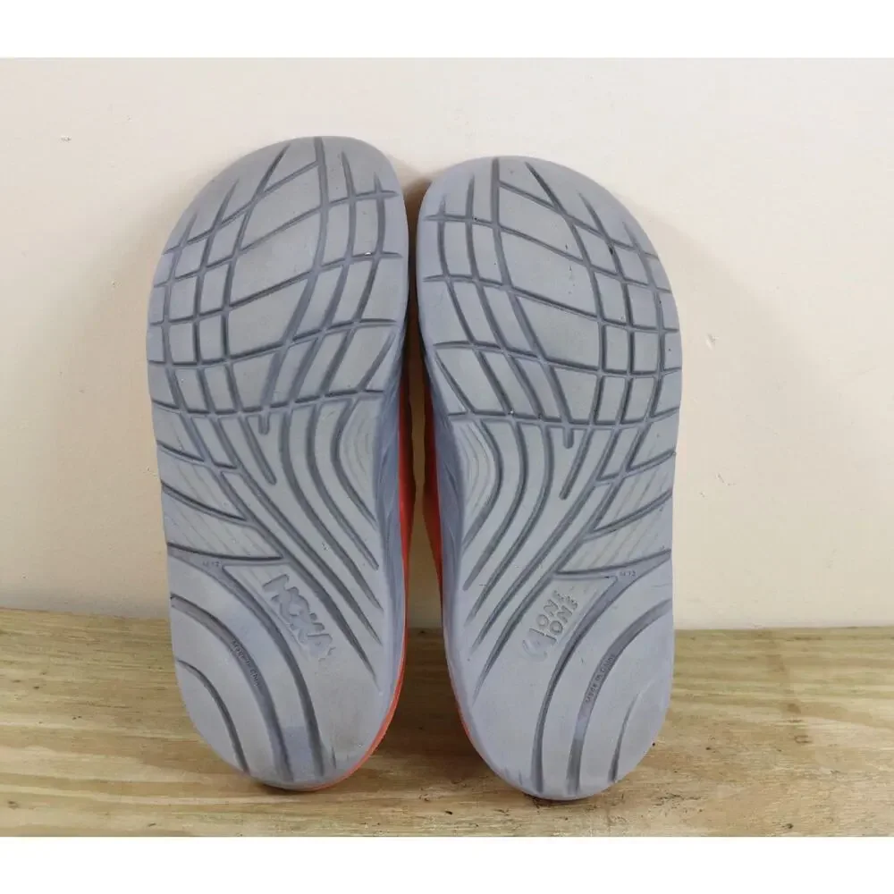 HOKA Ora Recovery Slides Mens 12 Orange Gray Slip On Sandals